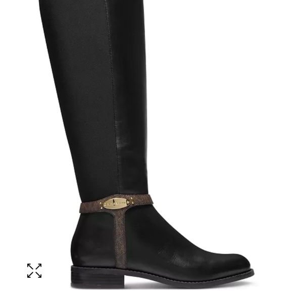 New Michael Kors Finley Wide-Calf Riding Boots - Picture 2 of 6